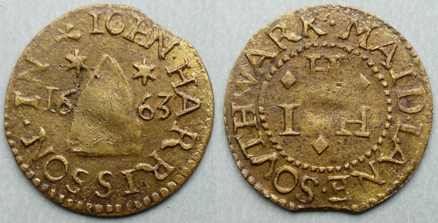 Maid Lane, John Harrisson 1663 farthing